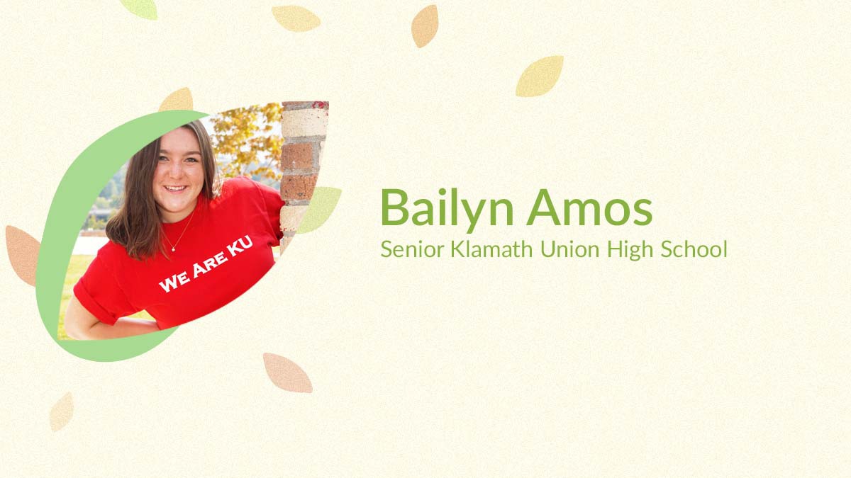 Yearbook Hero Bailyn Amos from Klamath Union High School
