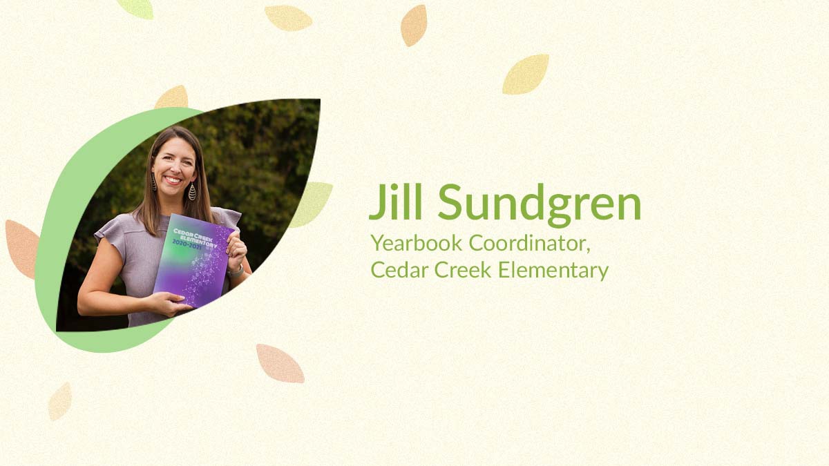 Yearbook Hero Jill Sundgren holds 2021-2022 yearbook